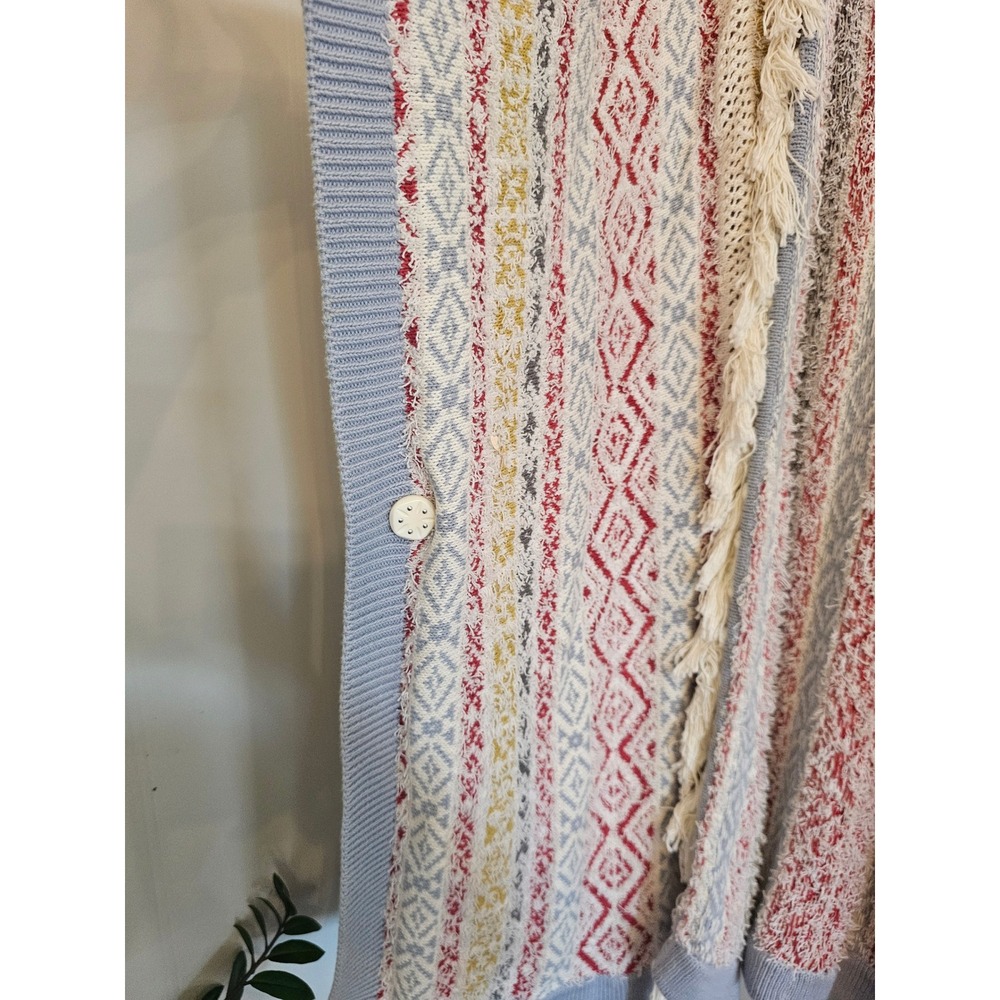 Cabi Love Carol Collection Fair Isle Fringe Poncho Sweater XS/S siesta - Picture 4 of 10